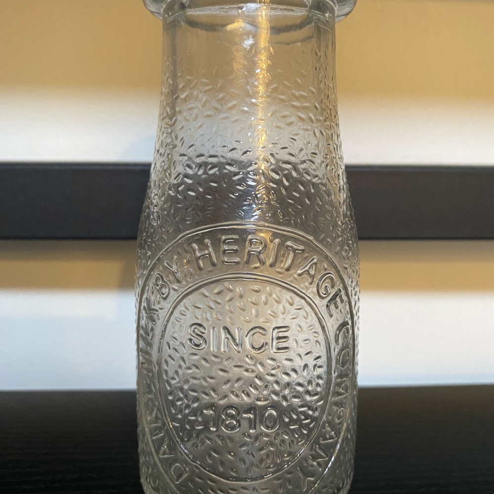 Vintage Dairy Milk by Heritage Company Since 1810 Pebble Glass